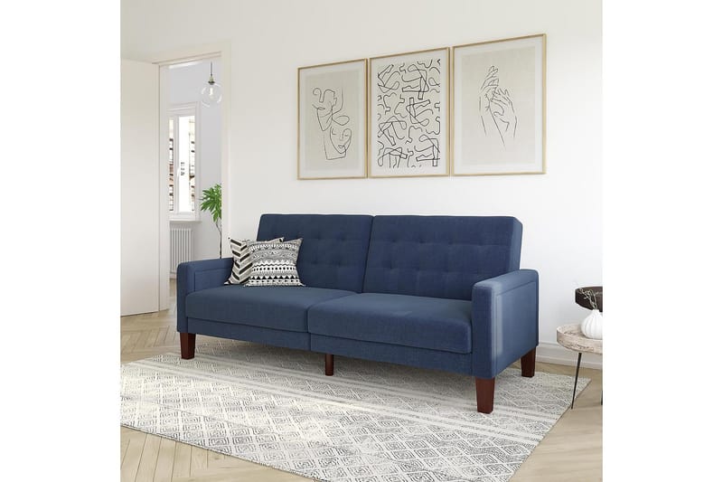 Porter 2-sits Bäddsoffa Linneblå - Dorel Home - Möbler - Soffa - Bäddsoffa - Bäddsoffa 2 sits