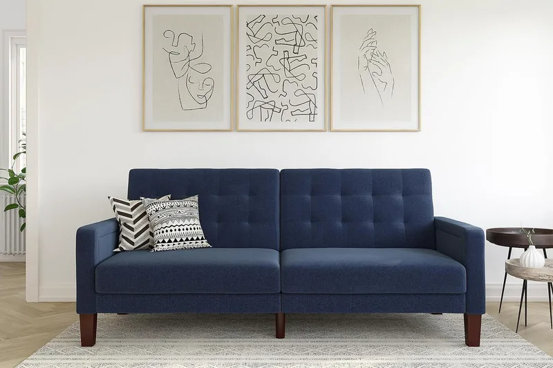 Porter 2-sits Bäddsoffa Linneblå - Dorel Home - Möbler - Soffa - Bäddsoffa - Längsbäddad bäddsoffa