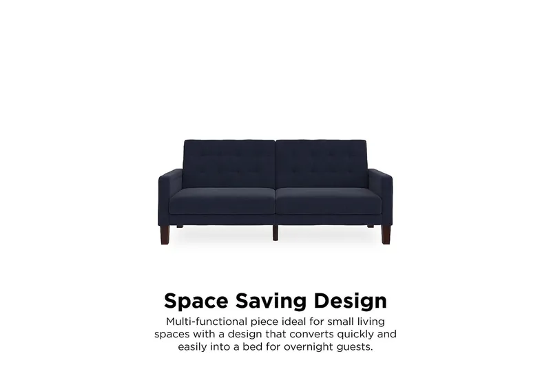 Porter 2-sits Bäddsoffa Linneblå - Dorel Home - Möbler - Soffa - Bäddsoffa - Längsbäddad bäddsoffa