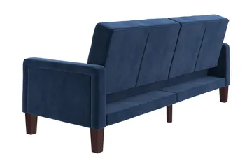 Porter 2-sits Bäddsoffa Sammet/Blå - Dorel Home - Möbler - Soffa - Bäddsoffa - Bäddsoffa 2 sits