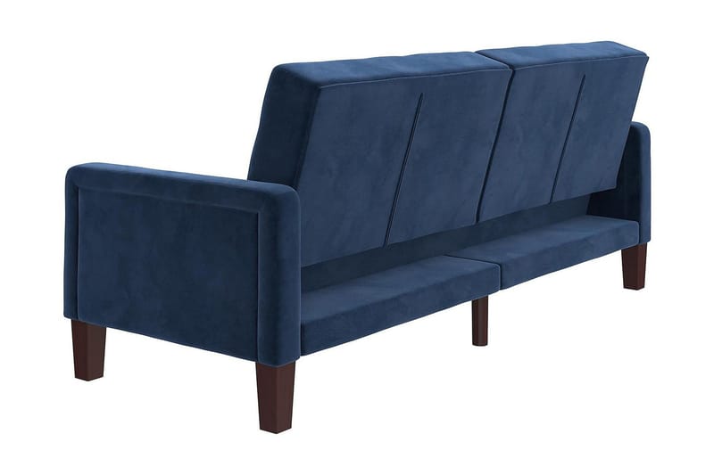 Porter 2-sits Bäddsoffa Sammet/Blå - Dorel Home - Möbler - Soffa - Bäddsoffa - Längsbäddad bäddsoffa