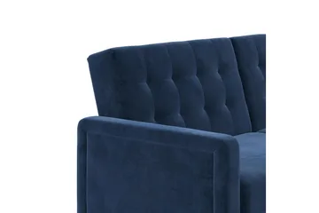 Porter 2-sits Bäddsoffa Sammet/Bl å - Dorel Home - Möbler - Soffa - Bäddsoffa - Bäddsoffa 2 sits