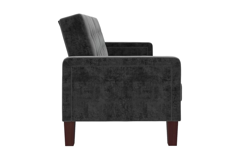 Porter 2-sits Bäddsoffa Sammet/Grå - Dorel Home - Möbler - Soffa - Bäddsoffa - Bäddsoffa 2 sits