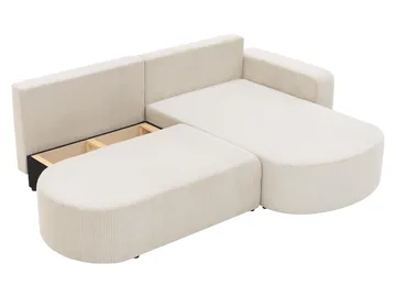 Pryda 4-sits Bäddsoffa divan vänster med förvaring - beige - Möbler - Soffa - Bäddsoffa