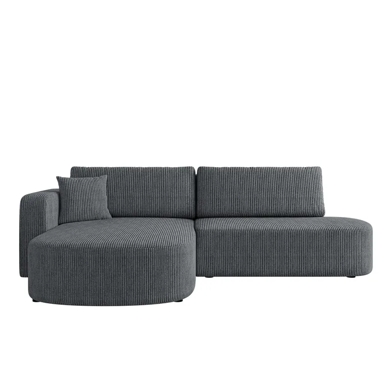 Pryda 4-sits Bäddsoffa divan vänster med förvaring - grå - Möbler - Soffa - Bäddsoffa