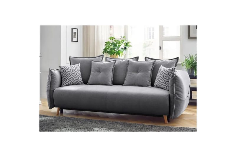 Puffin Bäddsoffa 3-sits - Grå - Möbler - Soffa - Bäddsoffa