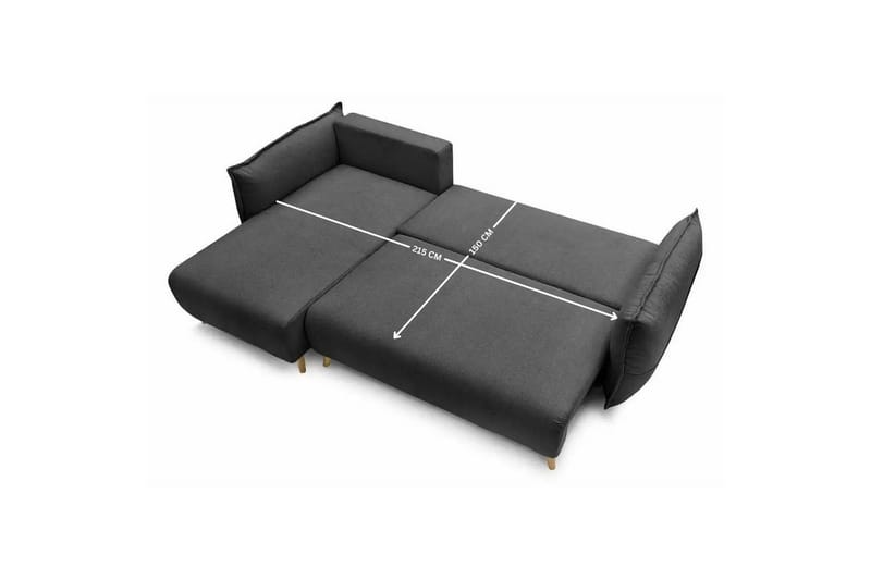 Puffin Bäddsoffa med Divan 3-sits - Antracit - Möbler - Soffa - Bäddsoffa