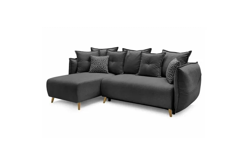 Puffin Bäddsoffa med Divan 3-sits - Antracit - Möbler - Soffa - Bäddsoffa