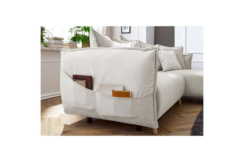 Puffin Bäddsoffa med Divan 3-sits - Krämvit - Möbler - Soffa - Bäddsoffa