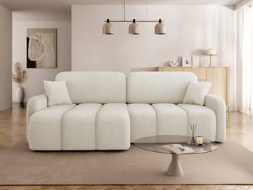 Quarlos 3-sits Bäddsoffa med Divan Vänster och Förvaring - Beige - Möbler - Soffa - Bäddsoffa