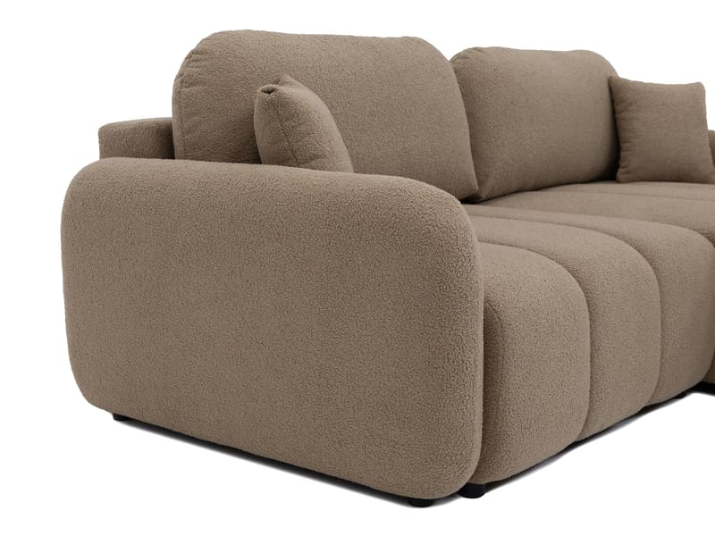Quarlos 3-sits Bäddsoffa med Divan Vänster och Förvaring - Beige - Möbler - Soffa - Bäddsoffa