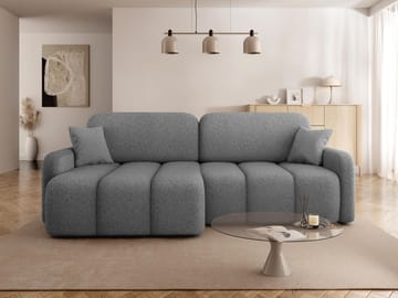 Quarlos 3-sits Bäddsoffa med Divan Vänster och Förvaring - Grå - Möbler - Soffa - Bäddsoffa