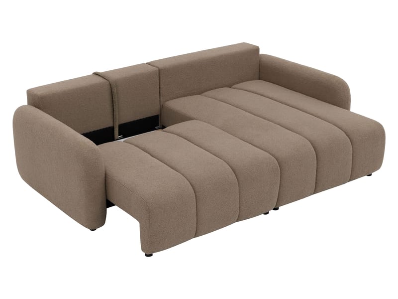 Quarlos 3-sits Bäddsoffa med Divan Vänster och Förvaring - Grå - Möbler - Soffa - Bäddsoffa