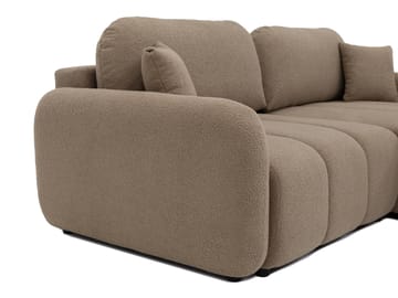 Quarlos 3-sits Bäddsoffa med Divan Vänster och Förvaring - Grå - Möbler - Soffa - Bäddsoffa
