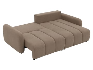 Quarlos 3-sits Bäddsoffa med Divan Vänster och Förvaring - Mörkbeige - Möbler - Soffa - Bäddsoffa
