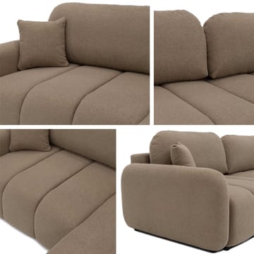 Quarlos 3-sits Bäddsoffa med Divan Vänster och Förvaring - Mörkbeige - Möbler - Soffa - Bäddsoffa