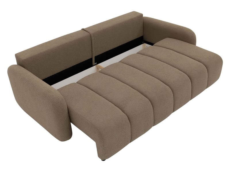 Quarlos 3-sits Bäddsoffa med Förvaring - Brun - Möbler - Soffa - Bäddsoffa