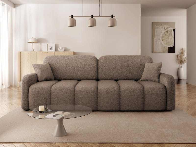 Quarlos 3-sits Bäddsoffa med Förvaring - Brun - Möbler - Soffa - Bäddsoffa