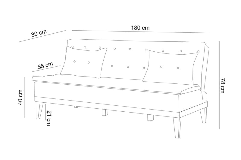 Raguel Bäddsoffa 3-sits - Beige - Bäddsoffa - Bäddsoffa 3 sits