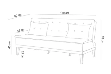 Raguel Bäddsoffa 3-sits - Mörkblå - Möbler - Soffa - Bäddsoffa