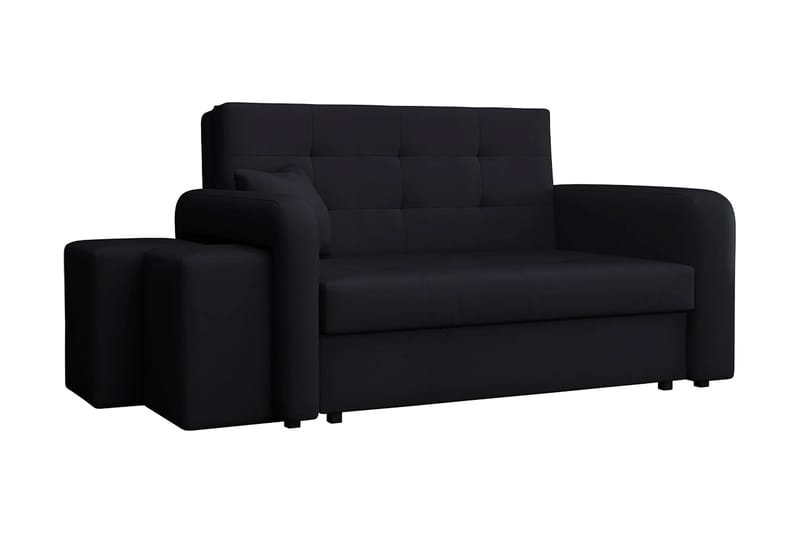 Ramdalen 2-sits Bäddsoffa Vänster - Sammet/Svart - Möbler - Soffa - Bäddsoffa