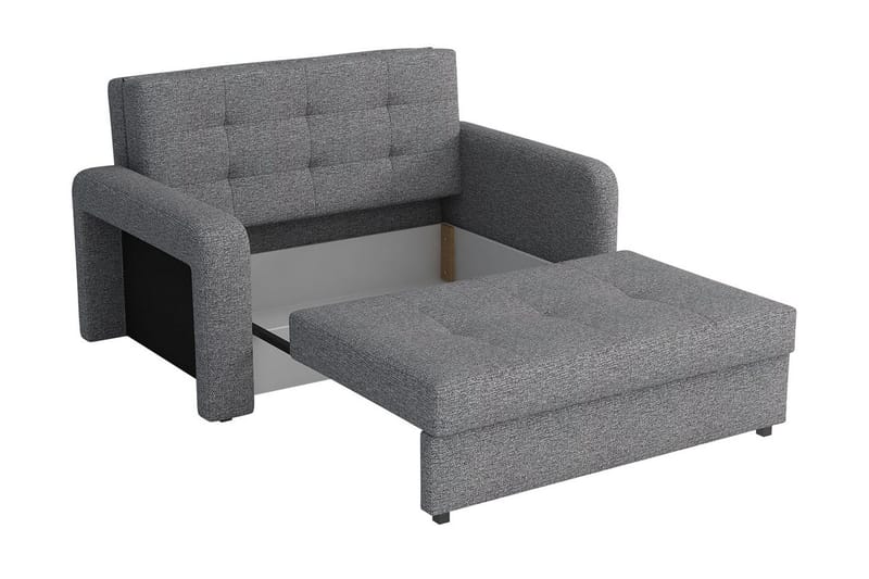 Ramdalen 2-sits Bäddsoffa Vänster - Sammet/Svart - Möbler - Soffa - Bäddsoffa