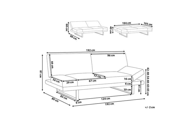 Ramsholt Bäddsoffa - Blå - Möbler - Soffa - Bäddsoffa