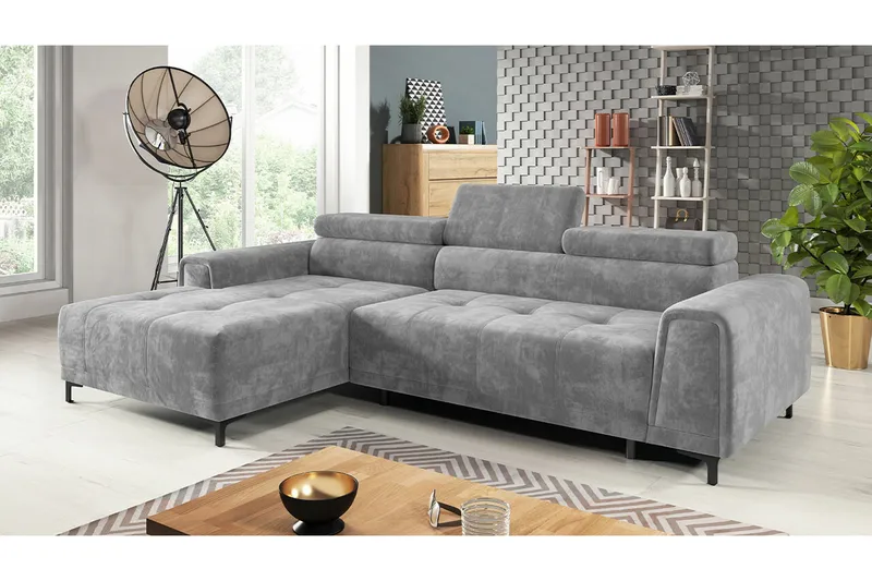 Rathkeale 3-sits Hörnbäddsoffa Ljusgrå - Möbler - Soffa - Bäddsoffa