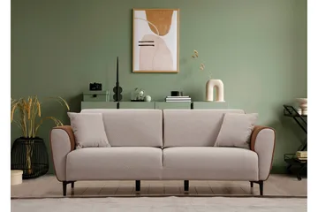 Rebelo 3-sits Bäddsoffa - Beige - Möbler - Soffa - Bäddsoffa