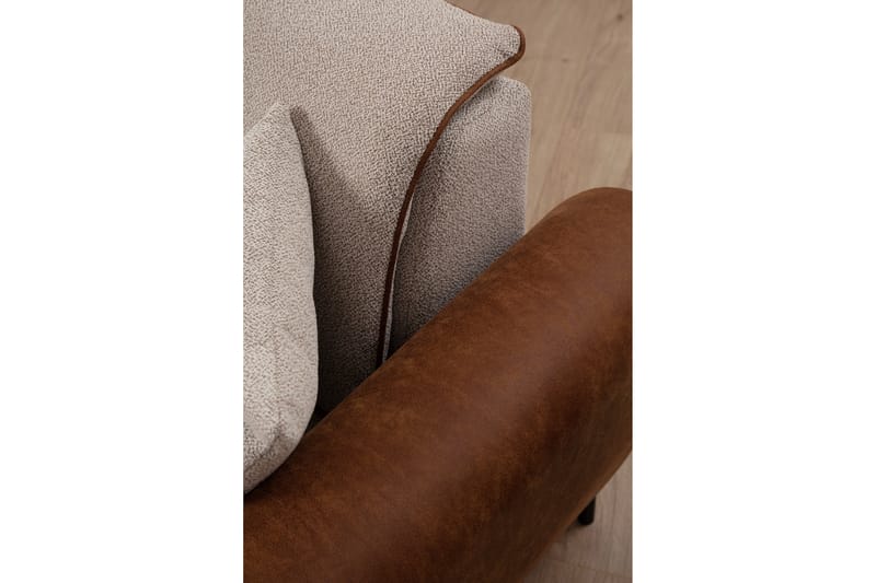 Rebelo 3-sits Bäddsoffa - Beige - Bäddsoffa