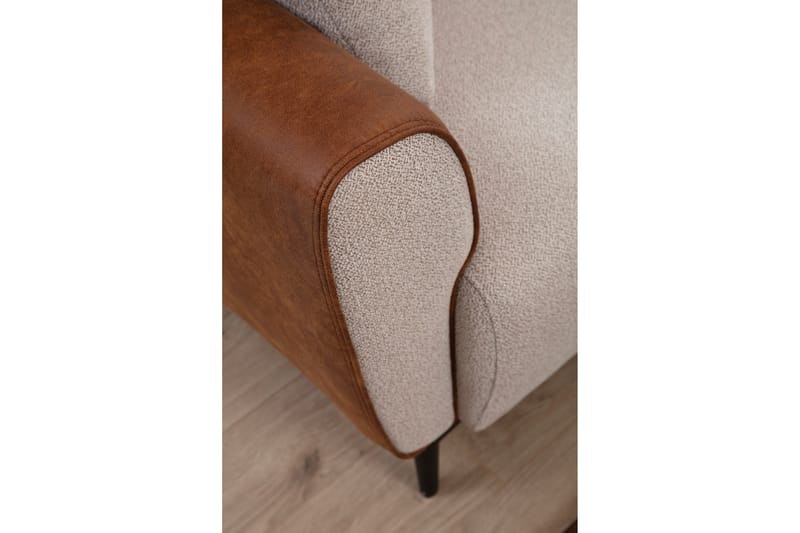 Rebelo 3-sits Bäddsoffa - Beige - Bäddsoffa