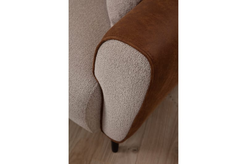 Rebelo 3-sits Bäddsoffa - Beige - Bäddsoffa