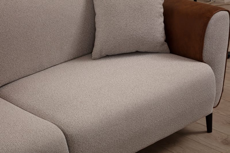 Rebelo 3-sits Bäddsoffa - Beige - Bäddsoffa