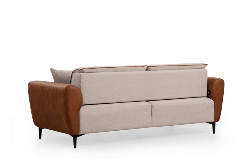 Rebelo 3-sits Bäddsoffa - Beige - Bäddsoffa