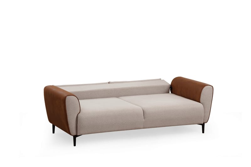 Rebelo 3-sits Bäddsoffa - Beige - Bäddsoffa