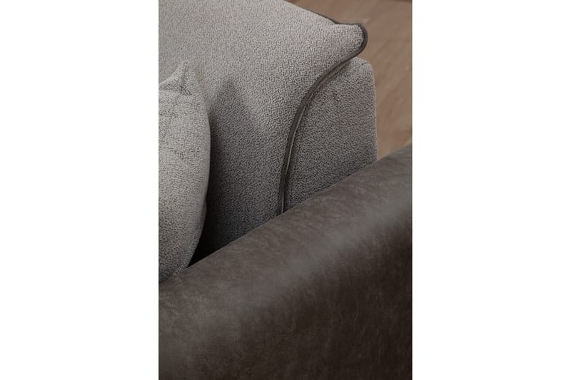 Rebelo 3-sits Vänstervänd L-formad Längsbäddad Bäddsoffa 85x220 cm i Bouclé - Grå - Möbler - Soffa - Bäddsoffa