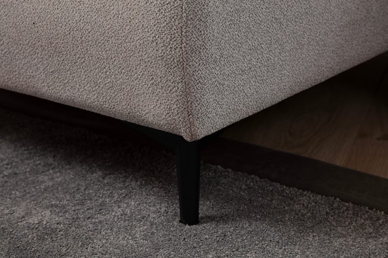 Rebelo 3-sits Vänstervänd L-formad Längsbäddad Bäddsoffa 85x220 cm i Bouclé - Grå - Möbler - Soffa - Bäddsoffa