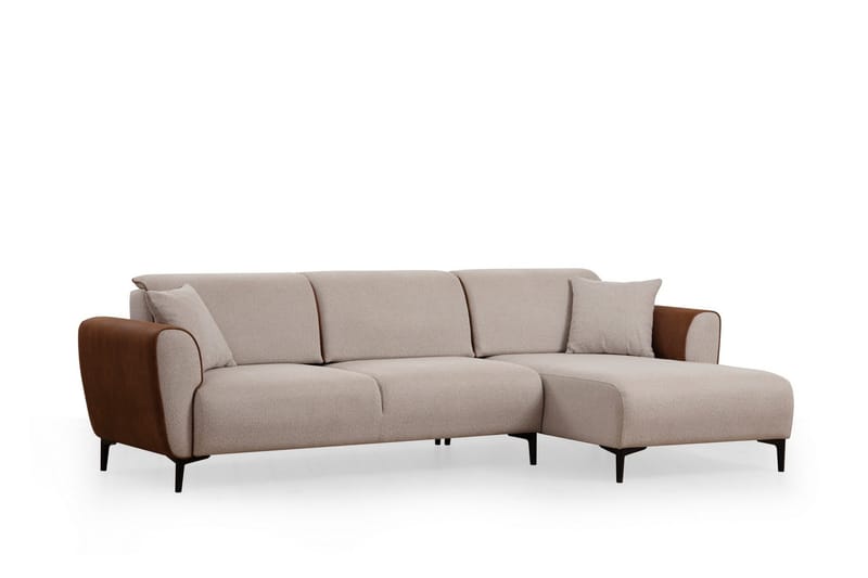 Rebelo B äddsoffa med divan, Beige