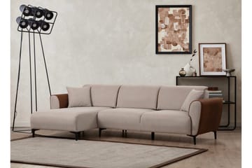 Rebelo Bäddsoffa med divan - Beige - Möbler - Soffa - Bäddsoffa