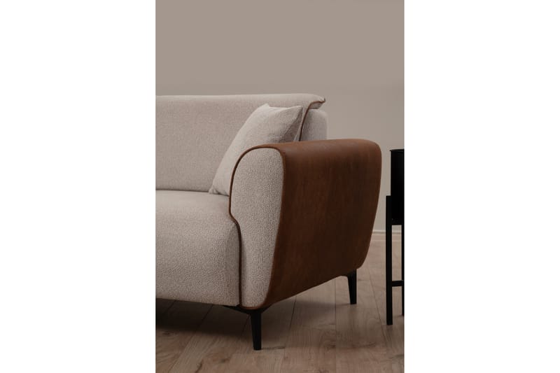 Rebelo Bäddsoffa med divan - Beige - Bäddsoffa - Hörnbäddsoffa