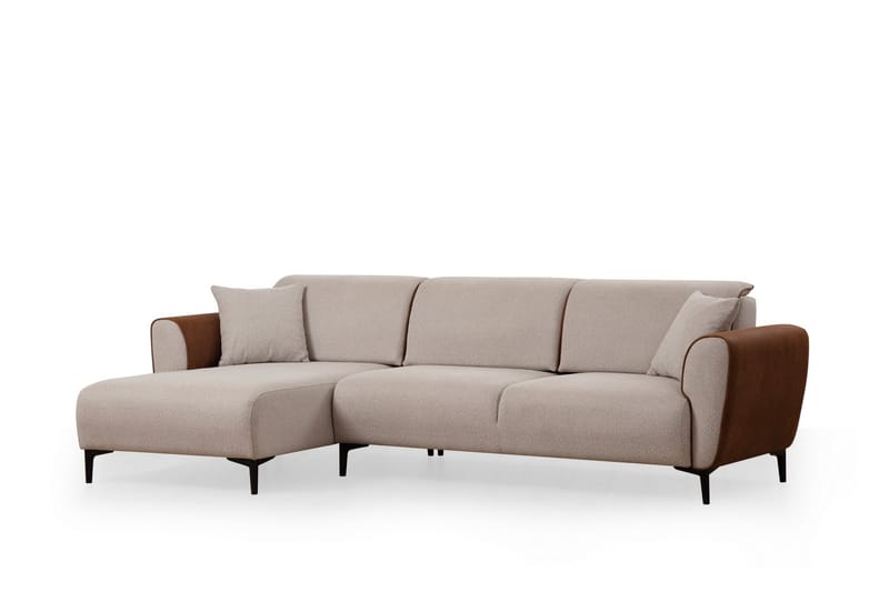 Rebelo Bäddsoffa med divan - Beige - Bäddsoffa - Hörnbäddsoffa