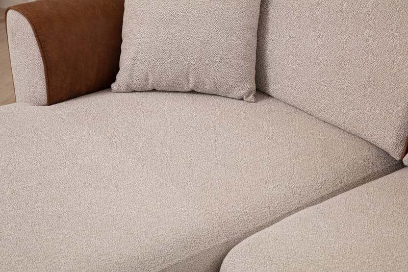 Rebelo Bäddsoffa med divan - Beige - Bäddsoffa - Hörnbäddsoffa