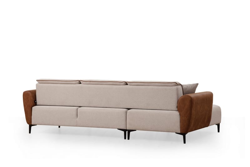 Rebelo Bäddsoffa med divan - Beige - Bäddsoffa - Hörnbäddsoffa