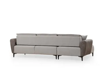 Rebelo Bäddsoffa med divan - Grå - Möbler - Soffa - Bäddsoffa