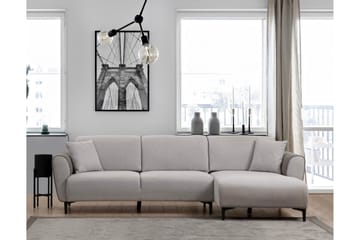Rebelo Bäddsoffa med divan - Grå - Möbler - Soffa - Bäddsoffa