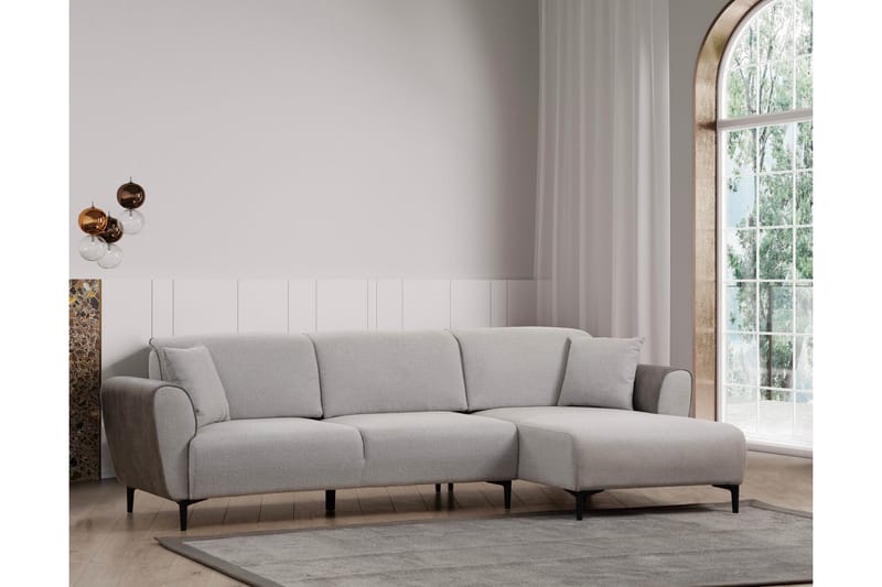 Rebelo Bäddsoffa med divan - Grå - Möbler - Soffa - Bäddsoffa