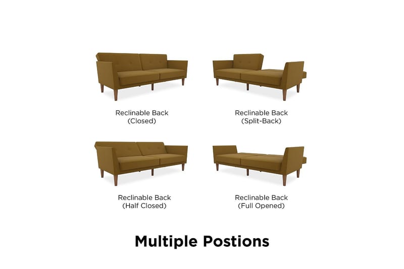 Regal 2-sits Bäddsoffa Gul - Novogratz - Möbler - Soffa - Bäddsoffa
