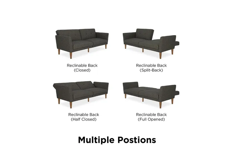 Regal 2-sits Bäddsoffa Mörkgrå - Novogratz - Möbler - Soffa - Bäddsoffa