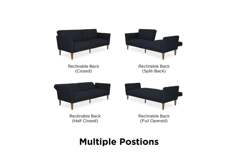 Regal 2-sits Bäddsoffa Marinblå - Novogratz - Möbler - Soffa - Bäddsoffa