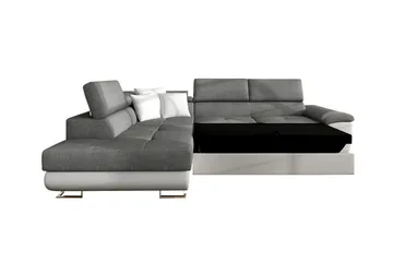 Reginia 3-sits Högervänd Hörnbäddsoffa med Förvaring i Tyg - Terrakotta - Möbler - Soffa - Bäddsoffa